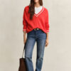 Cotton V-Neck Sweater