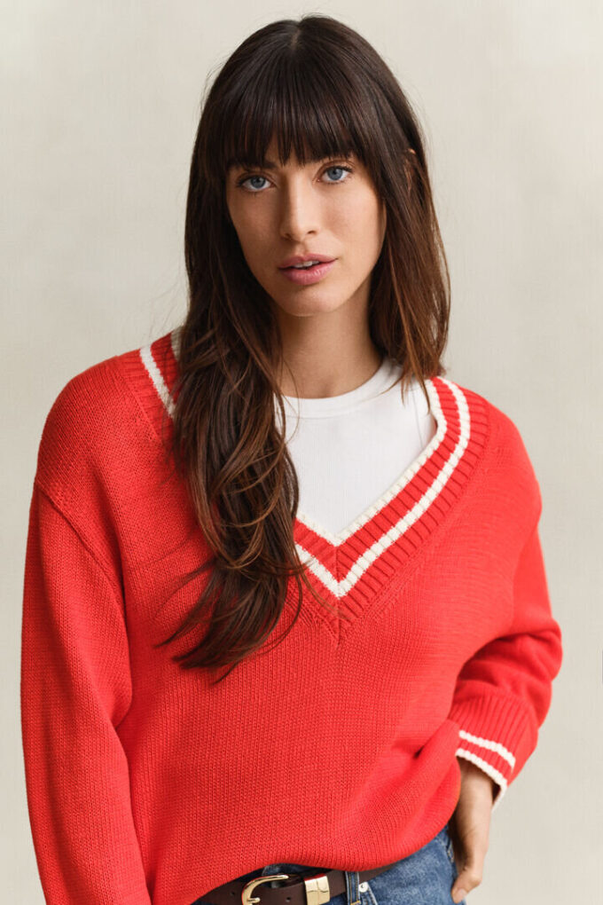 Cotton V-Neck Sweater