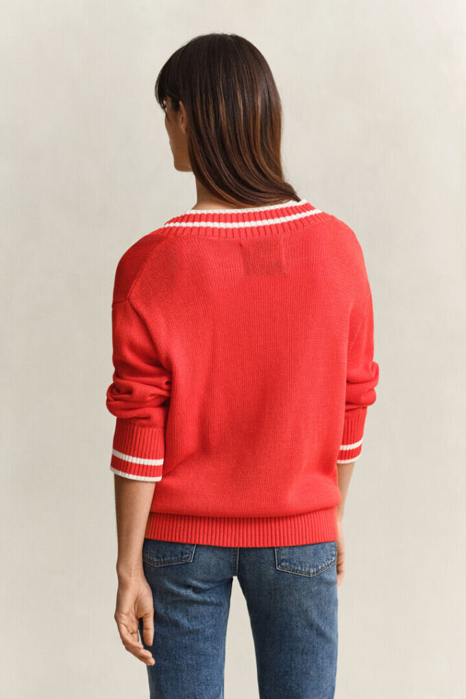Cotton V-Neck Sweater