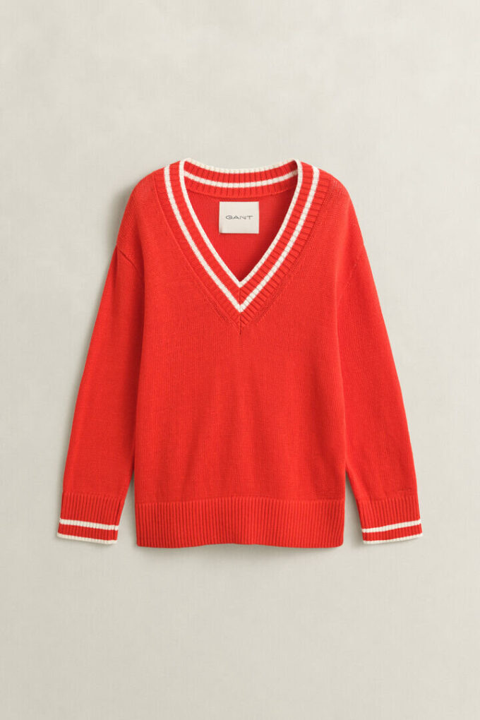 Cotton V-Neck Sweater
