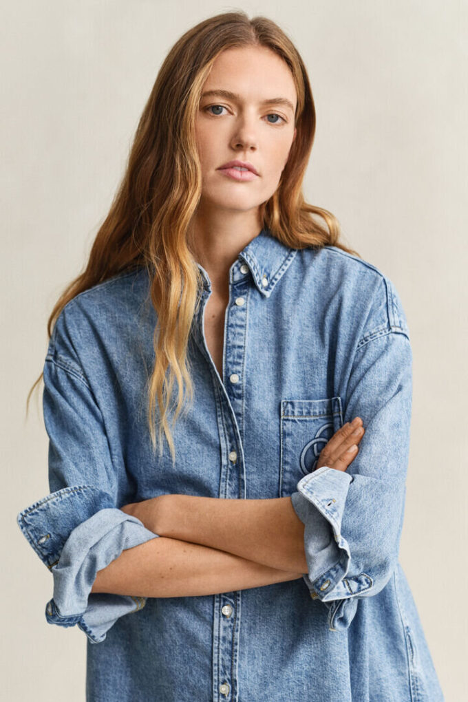 Embroidered Denim Shirt