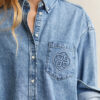 Embroidered Denim Shirt