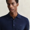 Extra Fine Merino Wool Short Sleeve Polo Sweater