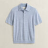 Extra Fine Merino Wool Short Sleeve Polo Sweater