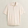 Extra Fine Merino Wool Short Sleeve Polo Sweater