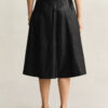 Flared Leather Skirt