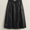 Flared Leather Skirt