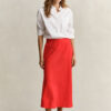 Flared Linen Blend Skirt