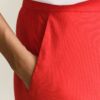 Flared Linen Blend Skirt