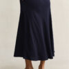 Flared Linen Blend Skirt