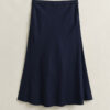 Flared Linen Blend Skirt