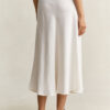 Flared Linen Blend Skirt