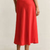 Flared Linen Blend Skirt