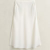Flared Linen Blend Skirt