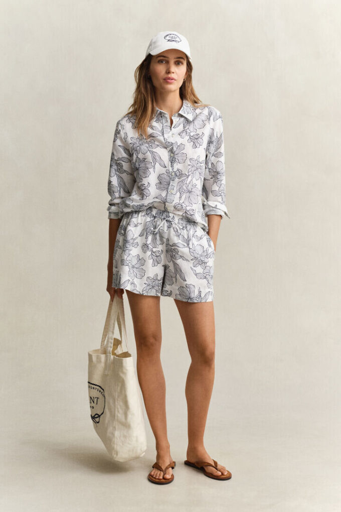 Floral Linen Shorts