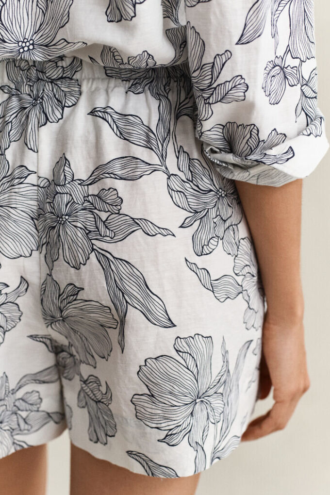 Floral Linen Shorts