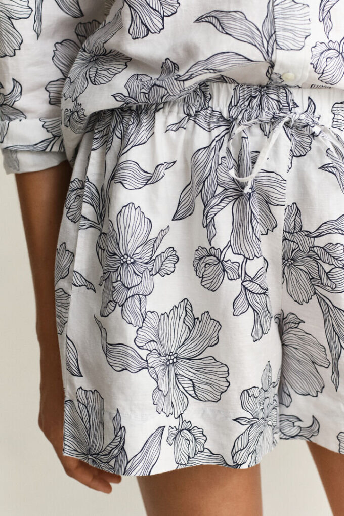 Floral Linen Shorts