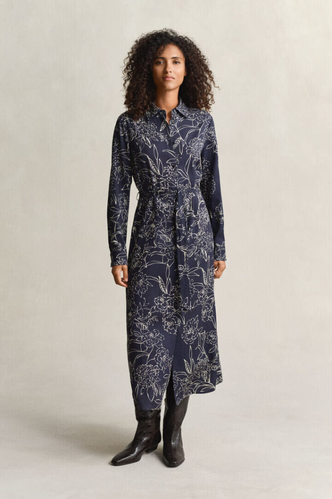 Floral Print Shirt Dress