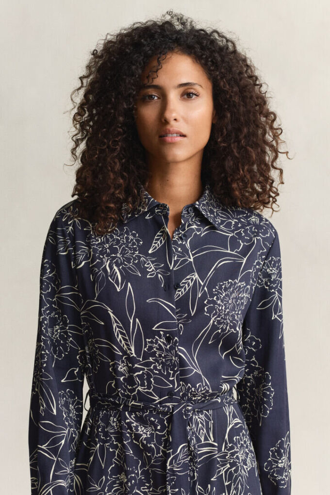 Floral Print Shirt Dress