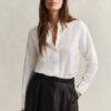 Frilly Linen Blend Blouse