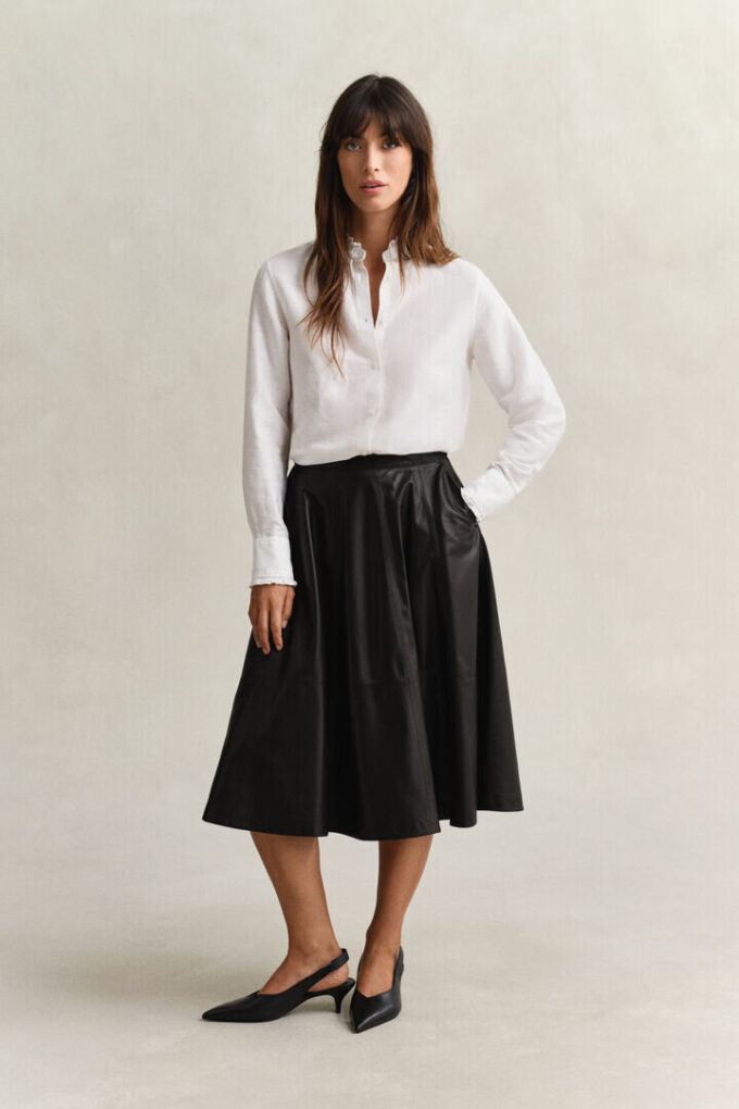 Frilly Linen Blend Blouse
