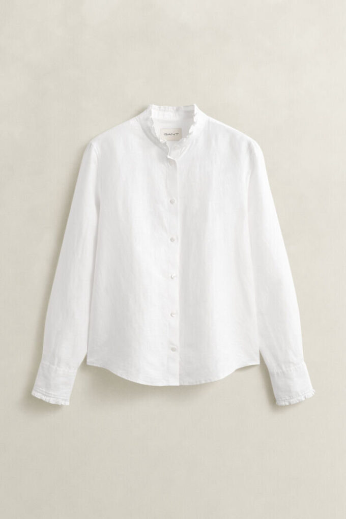 Frilly Linen Blend Blouse