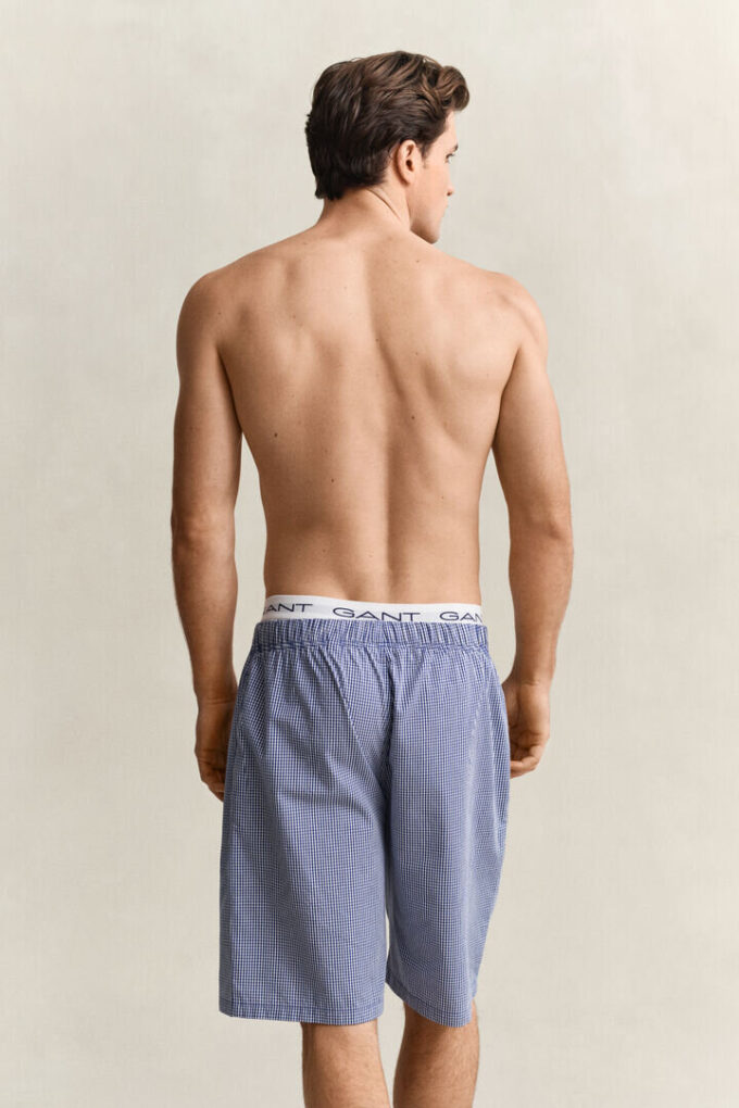 Gingham Poplin Pajama Shorts