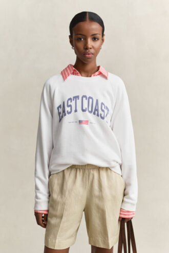 Graphic Print Crew Neck Sweatshirt