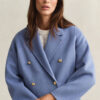 Handstitched Detail Pea Coat