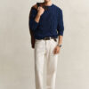 Indigo Cable Knit Sweater