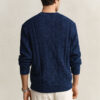 Indigo Cable Knit Sweater