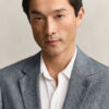 Indigo Herringbone Suit Jacket