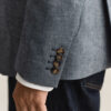 Indigo Herringbone Suit Jacket