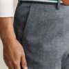 Indigo Herringbone Suit Pants
