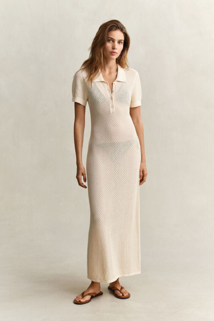 Lace Knit Rugger Dress