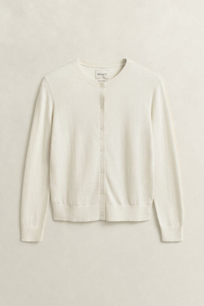 Lightweight Knit Crew Neck Cardigan