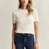Lightweight Knit Short Sleeve Crew Neck Sweater