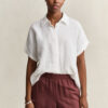 Linen Cap Sleeve Shirt