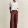 Linen Cap Sleeve Shirt