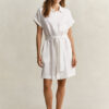 Linen Cap Sleeve Shirt Dress