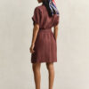 Linen Cap Sleeve Shirt Dress