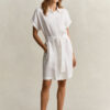 Linen Cap Sleeve Shirt Dress