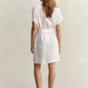 Linen Cap Sleeve Shirt Dress