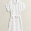 Linen Cap Sleeve Shirt Dress