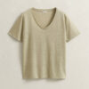Linen V-Neck T-Shirt