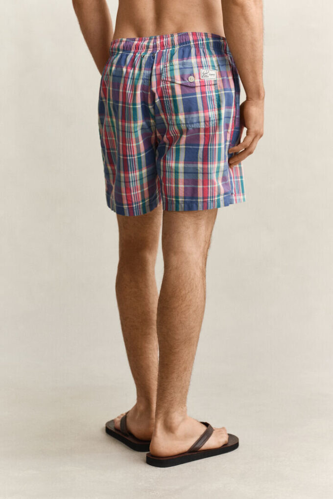 Madras Checked Swim Shorts