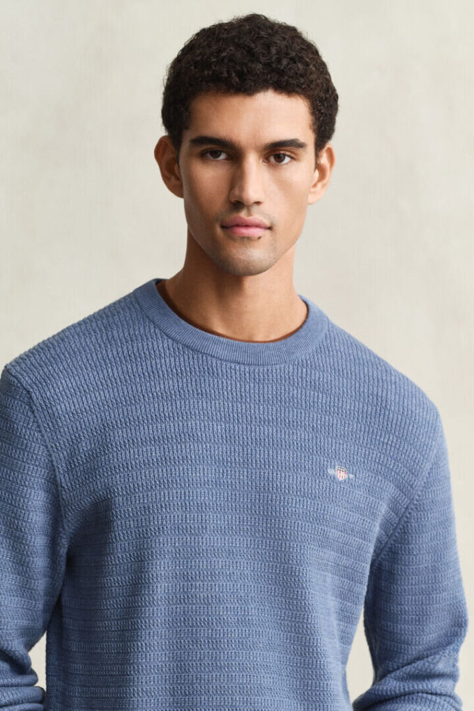 Mini Cable Knit Crew Neck Sweater