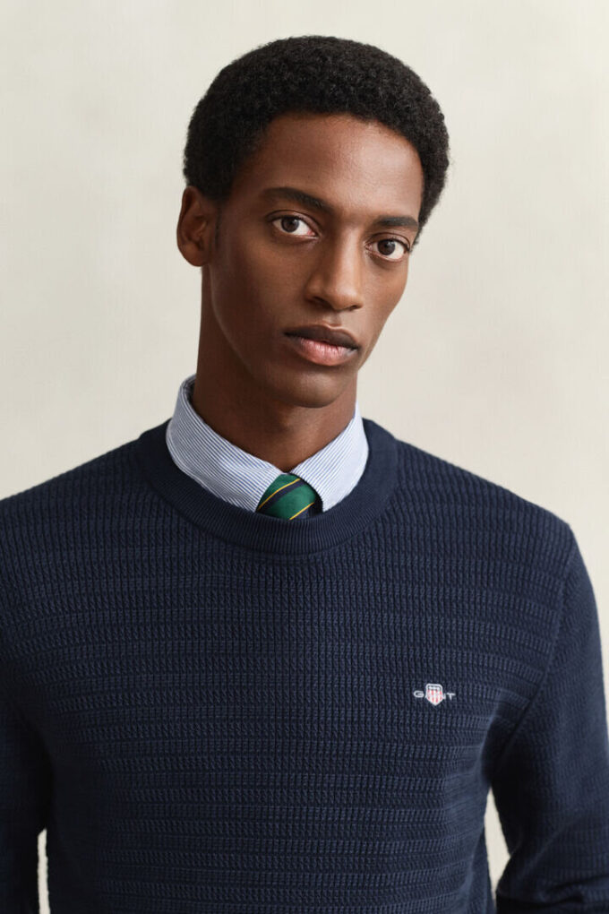 Mini Cable Knit Crew Neck Sweater