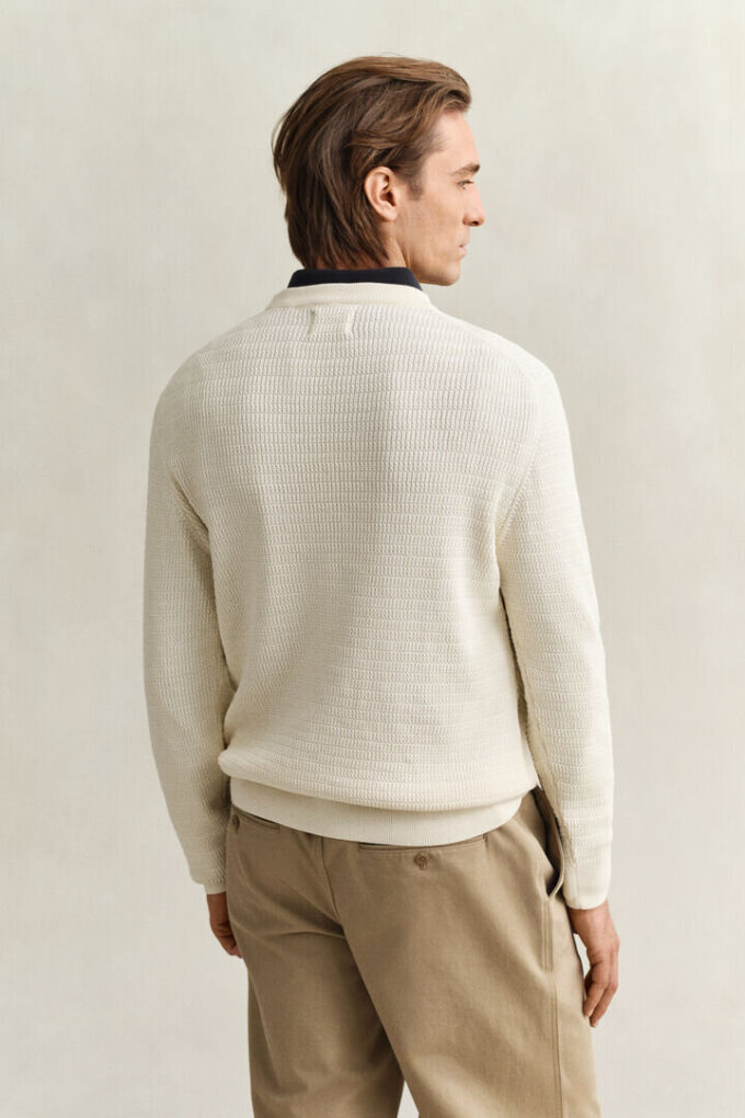 Mini Cable Knit Crew Neck Sweater
