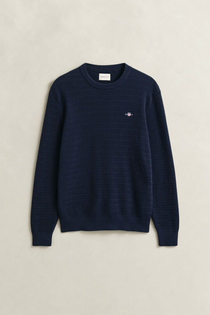 Mini Cable Knit Crew Neck Sweater
